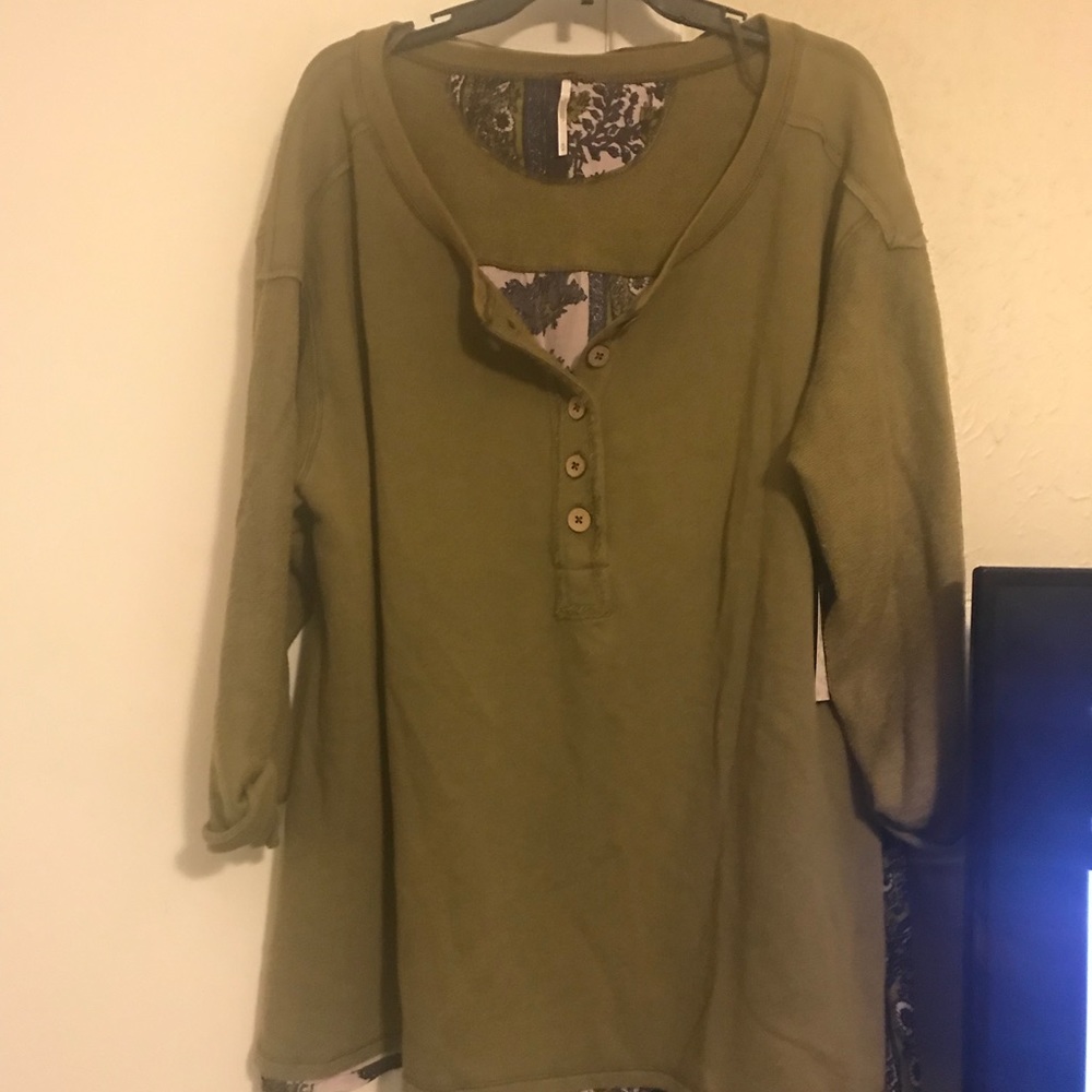 NWT Free People Cool Baby Print Pullover - Picture 4 of 5